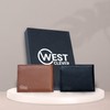 West clever Genuine Men's Leather Wallet, RFID Protection, Seven Card