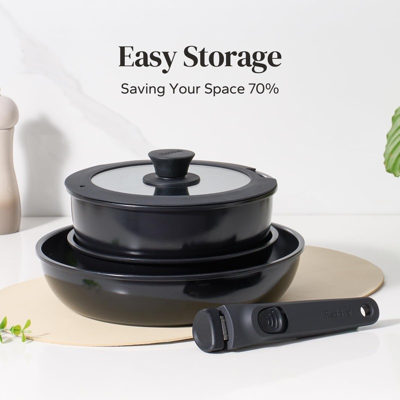 Redchef Removable Handle - Detachable Handle Cookware Replacement, Universal Cookware