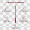 10 Inch Slim Long Phillips Screwdriver #1