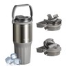TKK 24 oz Ceramic Coated Tumbler with Straw Lid, 18/10
