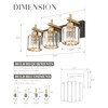 Cargifak Crystal Vanity Lights, Modern 3-Light Bathroom Lights Over Mirror,