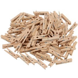 MANCHAP 200 Pack Natural Wooden Clothespins, Small Clothes Pins Wooden Clothes Pegs, Wood Clothing Pins Wooden Clips for Clothes, Photos, Crafts Display, 1.7 Inch Long