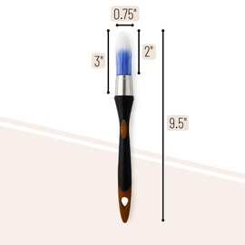 Bates- Trim Paint Brush, 0.75 Inch, Ergonomic Non-Slip Handle, Synthetic Bristles, Trim Brushes for Painting, Black & Brown