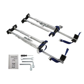 TJHSM Aluminum Alloy Stilts Drywall Stilts 36-48in Adjustable Heights Stilts Silver for Painting Painter Taping
