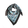 Anika Dali Women's Delicate Boho Black & Blue Floral Bandana
