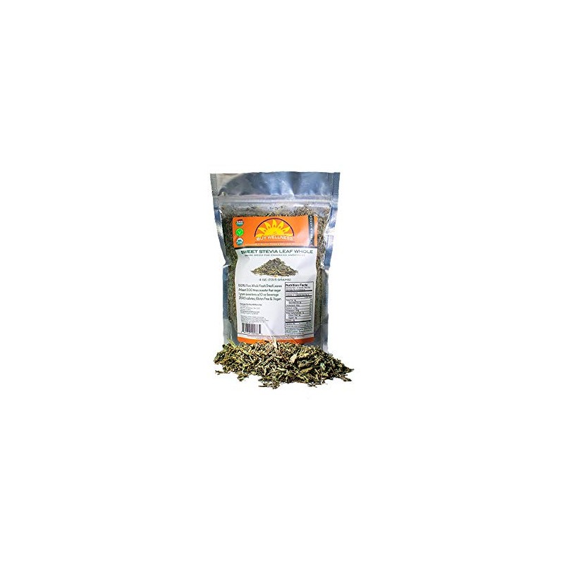 Buy Wellness Organic Stevia Leaf Pure Loose Leaf Stevia Shade