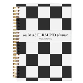 bitCNY The Mastermind Planner Spiral Notebook, Thank You Gift for Teacher, Teacher Appreciation Gifts, Keepsake Journal, Teacher Notebooks for School Supplies, Home & Office, Spiral Bound 5.5x8.5