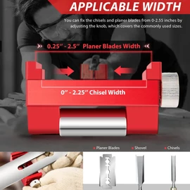 Honing Guide Tool, Aluminum Alloy Chisel Sharpening Holder with Wide Roller, Adjustable Honing Guide Sharpener Jig for Chisels and Planes, Woodworking Tools and Accessories