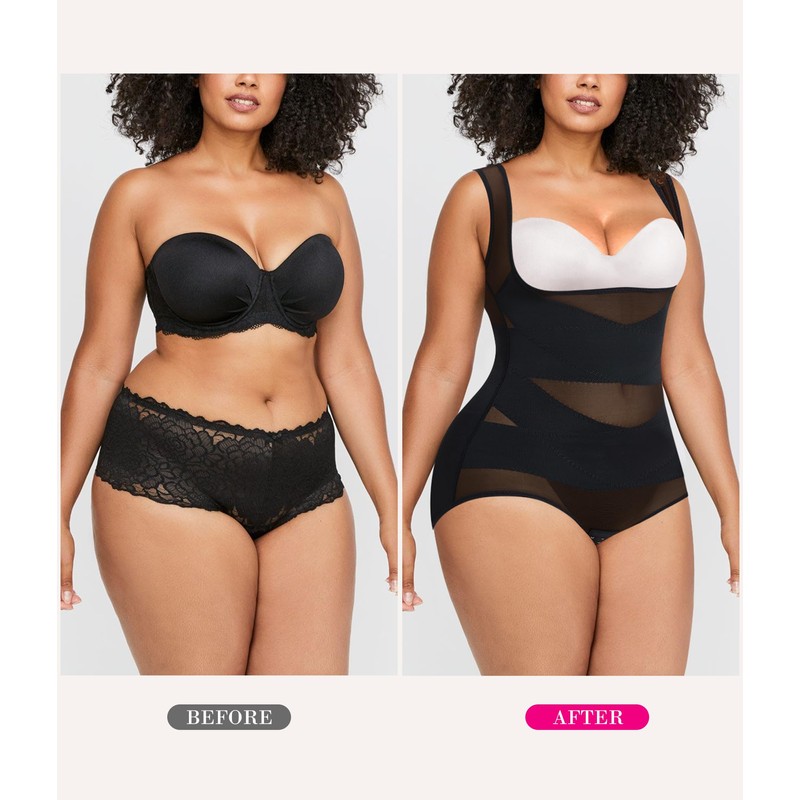 Nebility Plus Size Shapewear Bodysuit for Women Tummy Control Body