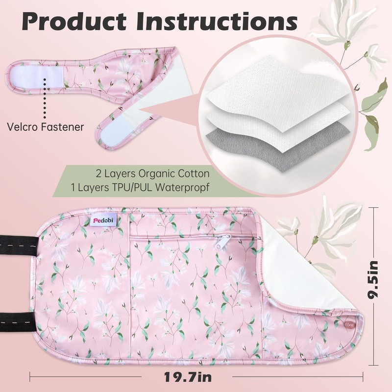 Pedobi 2 Pack Castor Oil Pack Wrap Organic Cotton for