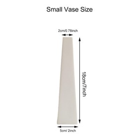 Small Ceramic Bud Vase Square Flower Single Stem Vases White Vase Modern Home Decorative Floral Centerpiece for Wedding and Office (White)