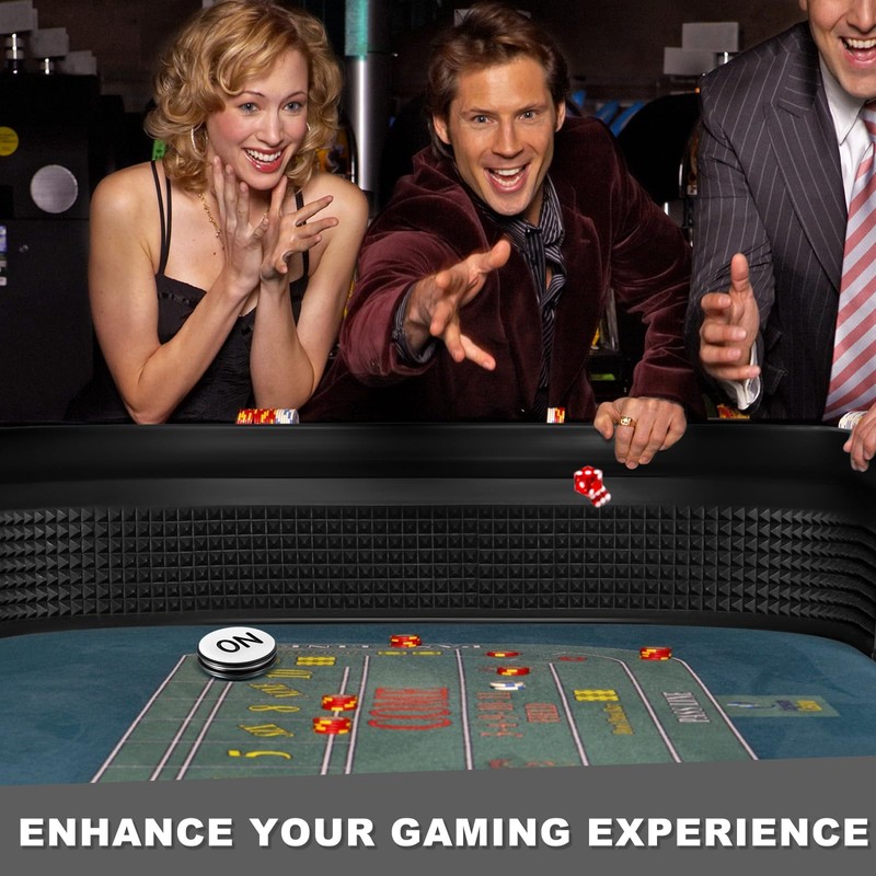 Leyndo Craps Tabletop Game Set, Includes 48"x11" Rubber Craps Diamond