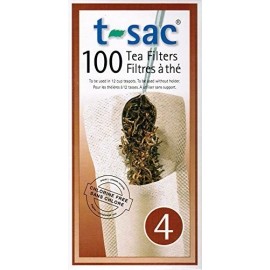 T-Sac Tea Filters, Size 4 (6-12 Cups), 100-count Box (4)