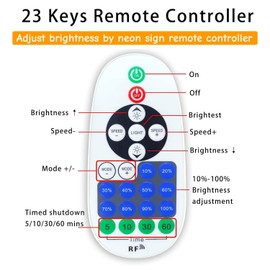 Smart Bluetooth LED Controller - App Controlled Dimmer Switch with Music Sync, Timer, 23-Key Remote - DC 12-24V for Single Color LED Strip, Cabinet, Shelf Lighting, Neon Sign, DIY Lighting