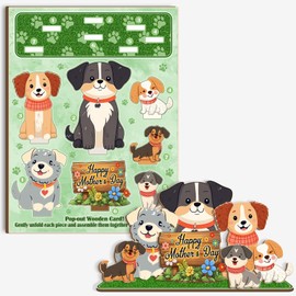 BlinkWishes Pop Out Wooden Card For Dog Mom