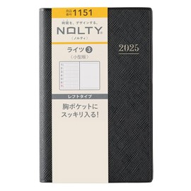 NOLTY Lights Small 3 Weekly Planner 2025, Japanese Edition, Black