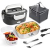 SOHIDA Electric Lunch Box, 12V/24V/110V Portable Food Warmer with SS