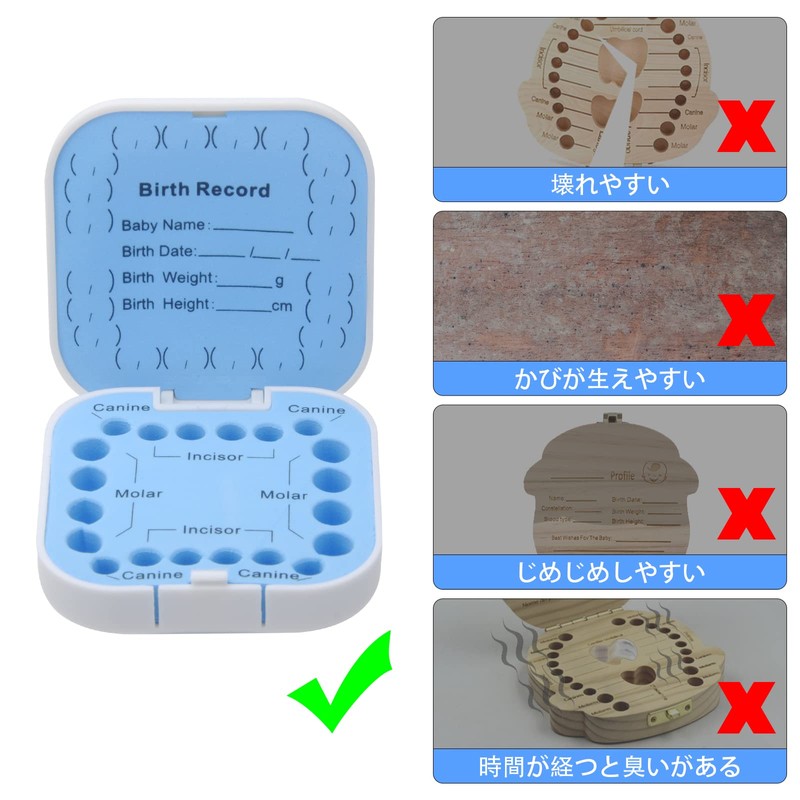 NN.ORANIE Baby Teeth Case, Cute Baby Teeth Box, Compact, Preserving