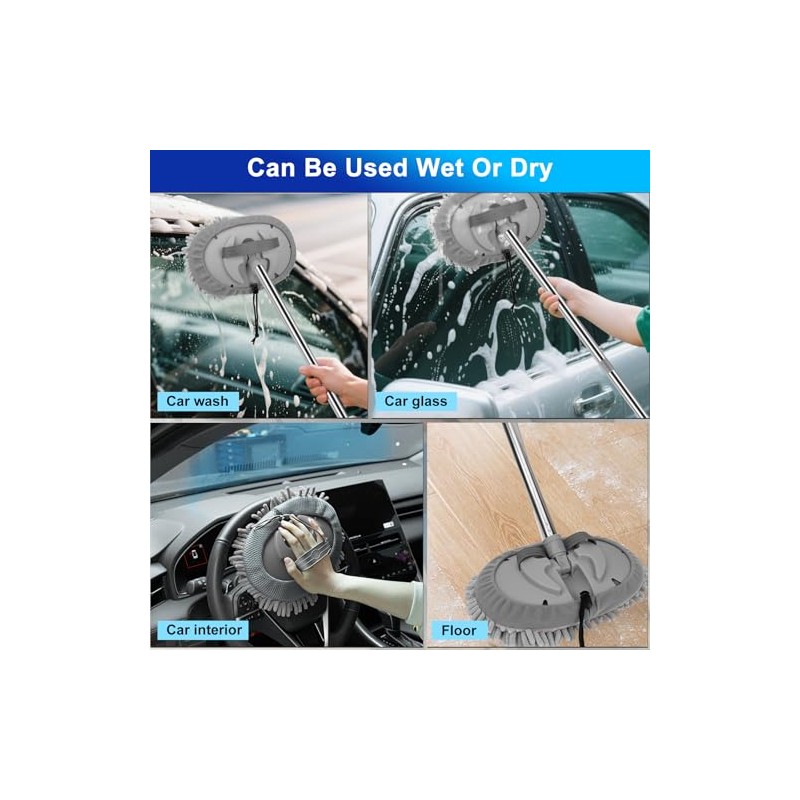 THINKWORK Car Wash Kit, Car Washing Brush with Long Handle,
