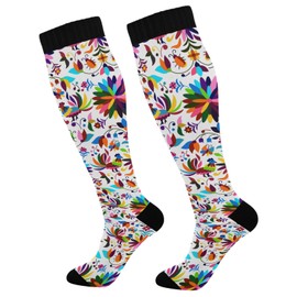 Plaaee Compression Socks for Women & Men Circulation Mexican Tommy Style Best Support for Nurses, Running