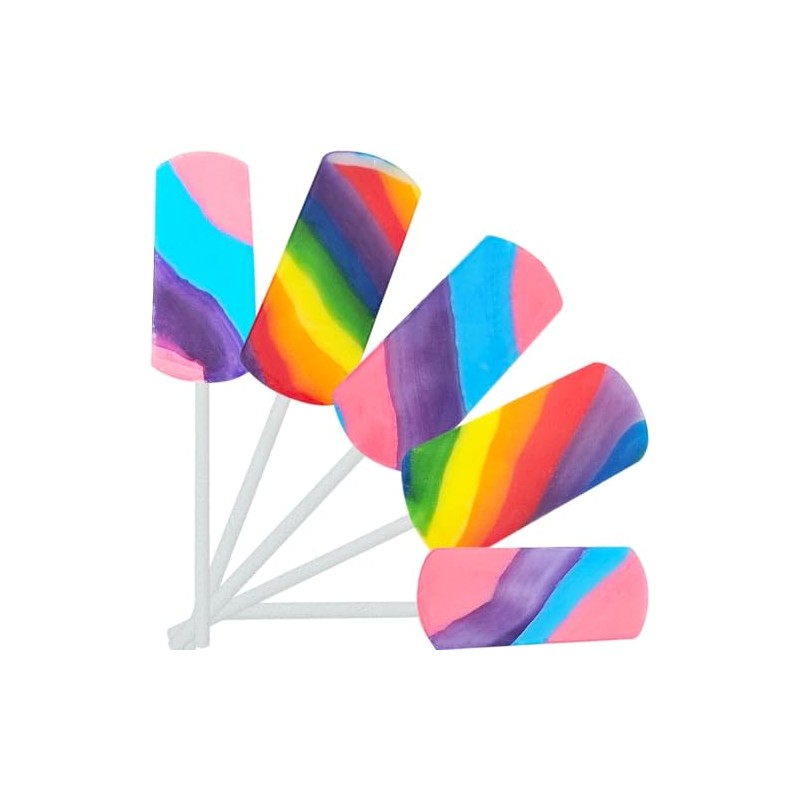 Fruidles Paddle Rainbow Swirl Lollipop, Mixed Fruit Flavor, Individually Wrapped,
