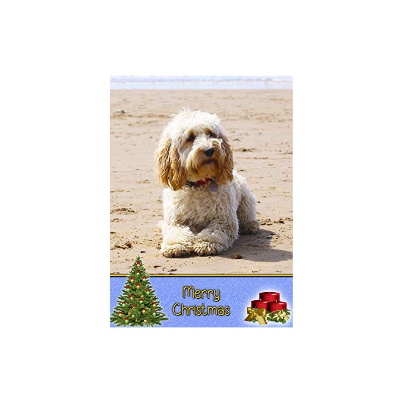 Cockapoo Dog Christmas Card 'Merry Christmas' - Special Animal Xmas