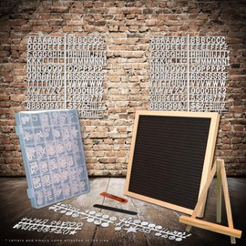 12 inch Felt Letter-Board kit. Natural Oak Frame. Black Felt