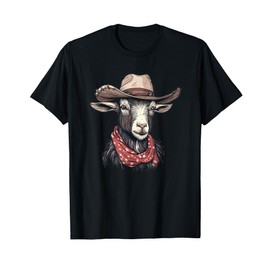 Ranch Goat with Cowboy Hat for Rodeo Goats Lovers T-Shirt