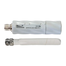 Mikrotik Groove-52HPn wireless RouterBOARD 2.4GHz/5GHz Backbone/CPE, N-male connector, one 10/100 Ethernet port with PoE support + Altelix AUV2458G4-NF Multi-Band 2.4/4.9/5GHz 4dBi WiFi Omni Antenna -