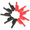 Oumefar 10Pcs 4mm Fully Insulated Stackable Banana Plug Connectors Red
