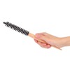 Mini Round Brush Nylon Bristles Short Hair Styling Wooden Handle