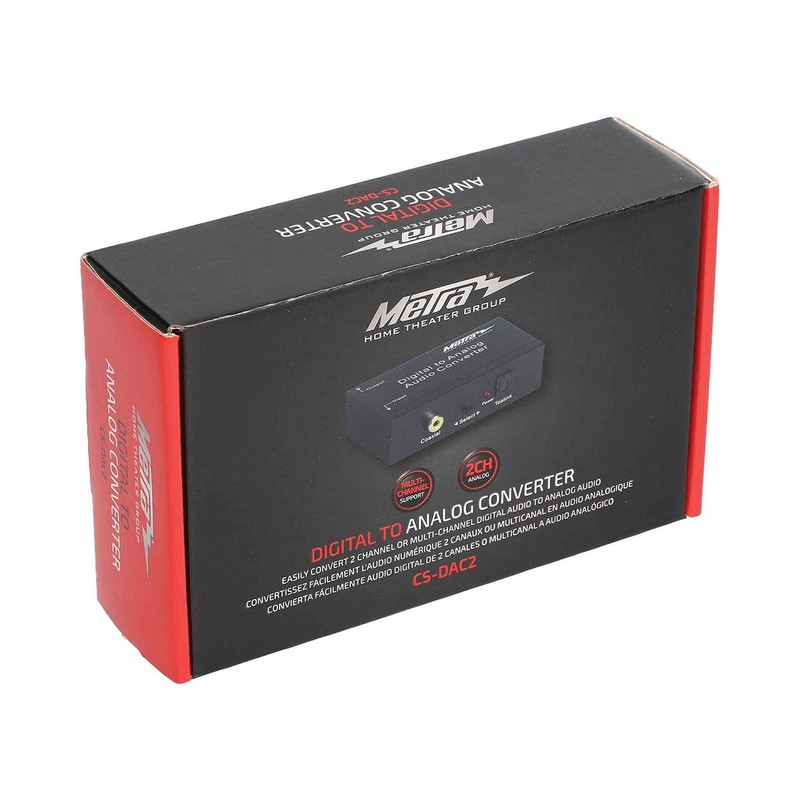 Metra CS-DAC2 Digital TOSLINK/Optical SPDIF to RCA Audio Converter