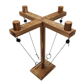 Gelabur Hook and Ring Game, Large Ring Toss Game for Adults, Ring Game on a String, Tabletop Games, Hook Game Ring Toss for Bar, Family, Party