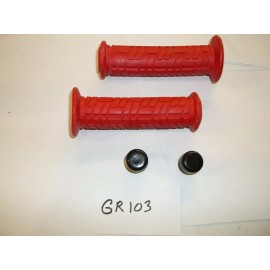 MOTORHEADTOYS RED ATV HAND GRIPS FOR THUMB THROTTLE HONDA ATC 200 S / ATC 200 X NEW 7/8"