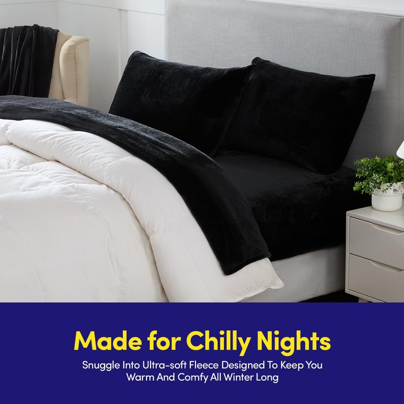 Fleece Sheets King Size – Deep Pocket Bedding Toasty Warm