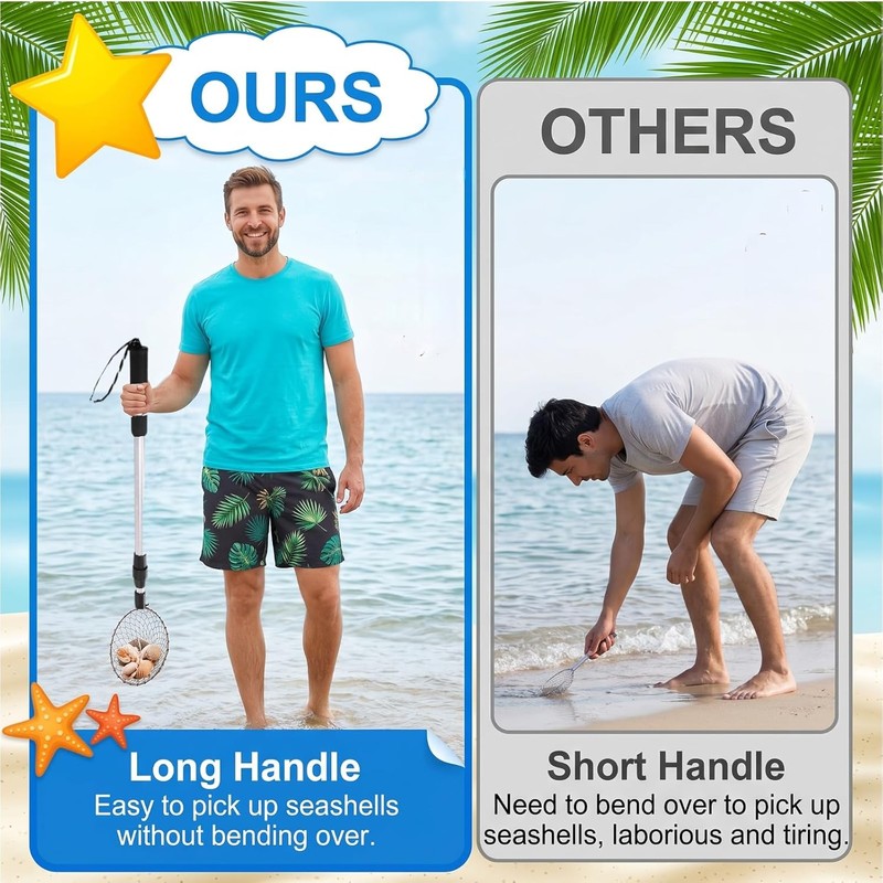 WRINGKIT 2 Pack Beach Scoop Shovel and Sifter Tool, Sand