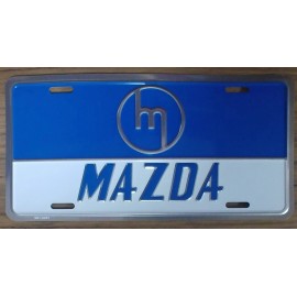 Vintage Mazda Novelty License Plate Tag Embossed Metal New Old Stock #2725