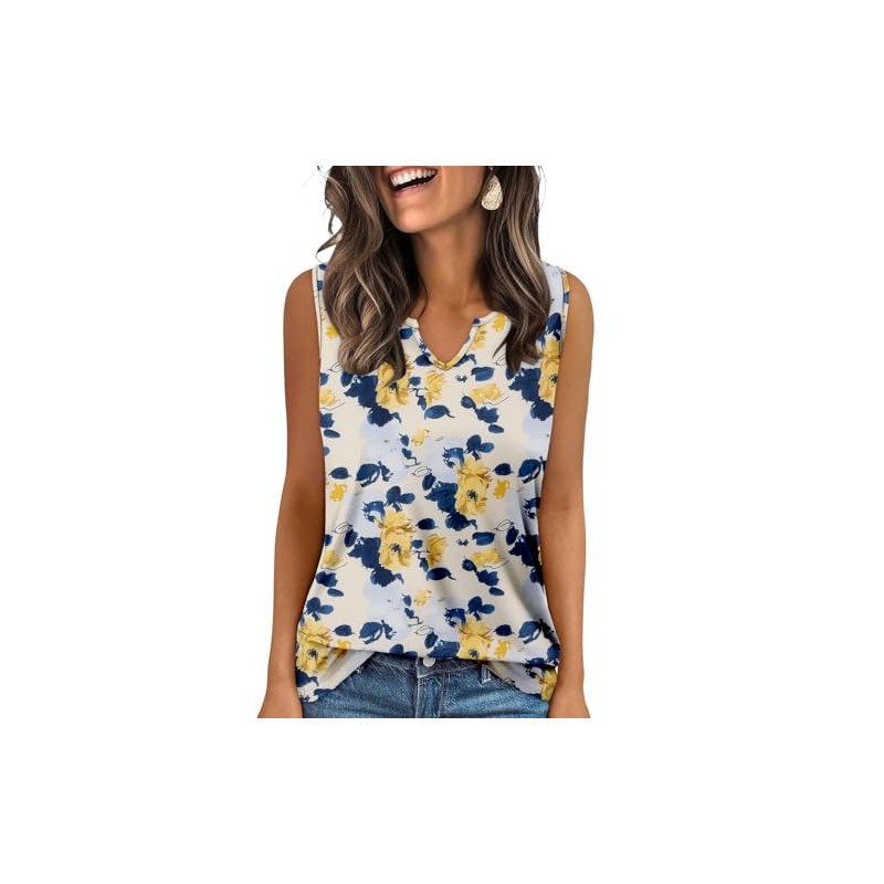 Women's Tank Top 2025 Summer Round Neck Shirts Basic Work