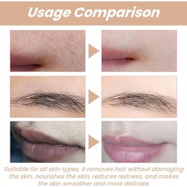 Soothing Moisturizing Facial Hair Removal Kit,2pcs Facial Hair Removal Cream,Hair Re/moval Kit,Upper Lip Hair Rem/over,Fa/cial Hair Rem/over for Women,Chin Hair Rem/oval for Women,Hair Remover Cream