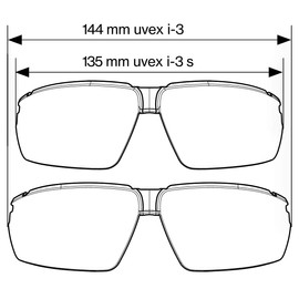 Uvex I-3 S AR Safety Glasses - Supravision AR - Transparent/Black/Blue