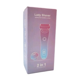 Unbranded 2-in-1 Womens Lady Painless Touch Waterproof Body Hair Electric Blue Shaver