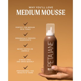 PETAJANE Medium Tanning Mousse, 7 FL OZ, Pack of 2
