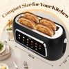 Tesslux 4 Slice Toaster with Touch Screen Control, 1.5" Wide