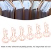 100Pcs Paper Clip Metal Rose Gold Color Urheen Design Paperclip