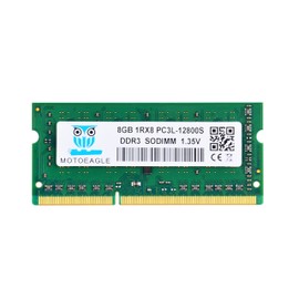 Motoeagle DDR3L 1600MHz PC3L-12800 8GB SO-DIMM 1RX8 1.35V (Low Voltage) / 1.5V (Normal Pressure) 204Pin Laptop Memory for Mac