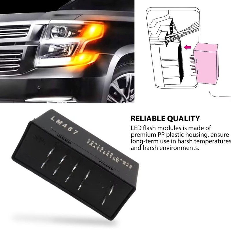 LM487 10383321 LED Flasher Relay Turn Signal for 2003-2007 Hummer