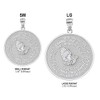 925 Sterling Silver Bible Verse Serenity and Lord's Prayer Medal