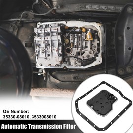 X AUTOHAUX 1 Set Automatic Transmission Filter Oil Strainer Oil Pan with Gasket 35330-08010 3533008010 for Toyota Avalon for Lexus ES300 2003-2013