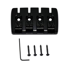 Holmer 4 string Fixed Saddle Bass Bridge Tailpiece Top Load with Screws for Electric Jazz Bass P Bass Parts