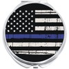 NewCharms US Flag Thin Blue Line Compact with Mirrors -